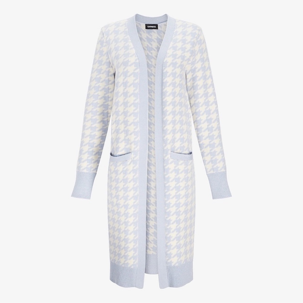 Express light blue duster cardigan